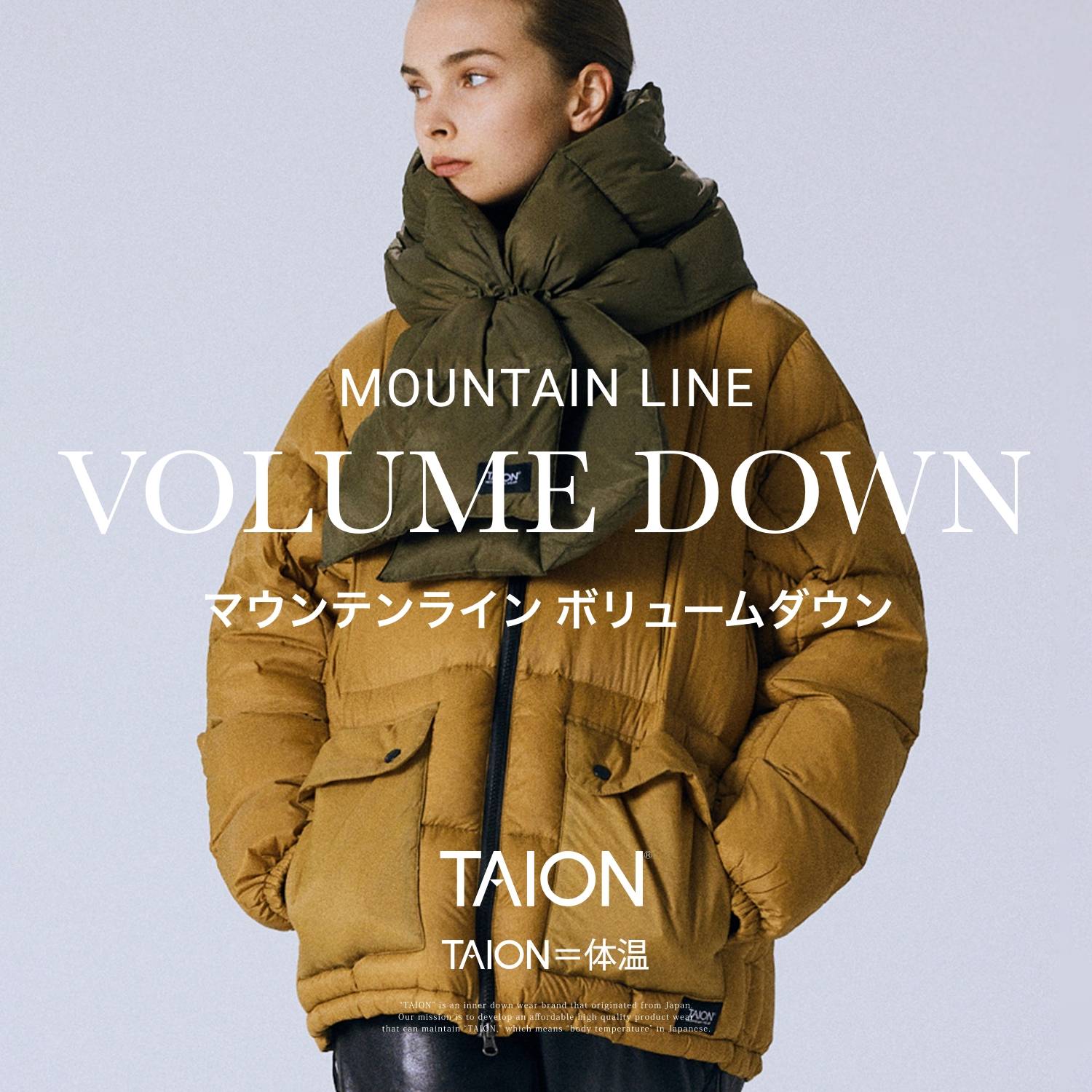MOUNTAIN LINE ボリュームダウン | TAION INNER DOWN WEAR（タイオン