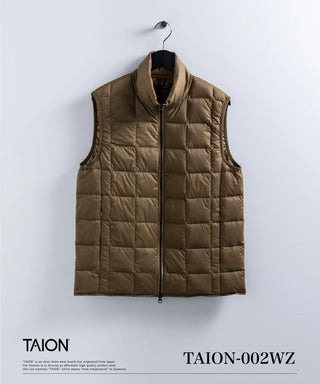 ベーシック ハイネックWジップ インナーダウンベスト<TAION-002WZ>