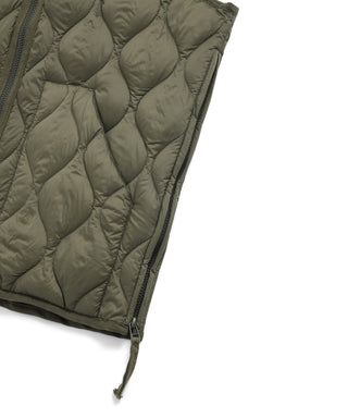 ミリタリー ハイネックWジップ ダウンジャケット-ソフトシェル<TAION-102ALSZML-1>