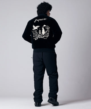 ブラック×シルバーベージュ/モデル身長 180cm/着用サイズ L