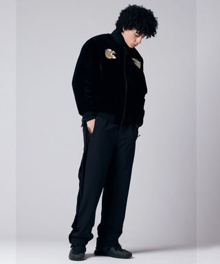 ブラック×シルバーベージュ/モデル身長 180cm/着用サイズ L