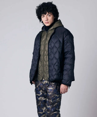 ミリタリー M65 ライナーWジップ ショートダウンジャケット-ソフトシェル<TAION-M65LSZBML-1SH>