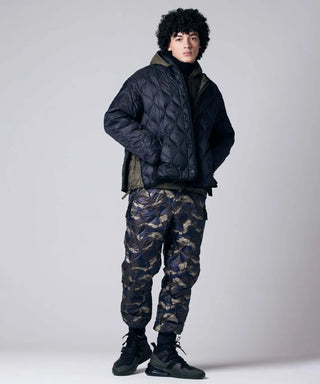 ミリタリー M65 ライナーWジップ ショートダウンジャケット-ソフトシェル<TAION-M65LSZBML-1SH>