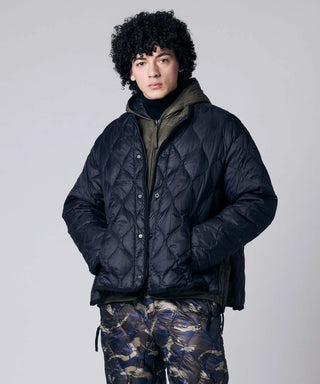 ミリタリー M65 ライナーWジップ ショートダウンジャケット-ソフトシェル<TAION-M65LSZBML-1SH>