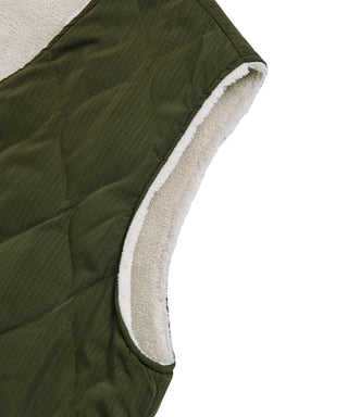 ミリタリー リバーシブル Vネック ボア ベスト<TAION-R001BML-1>