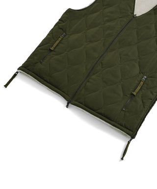 ミリタリー リバーシブル Vネック ボア ベスト<TAION-R001BML-1>