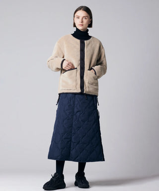 ダークチョコ×ベージュ/モデル身長 171cm/着用サイズ XS