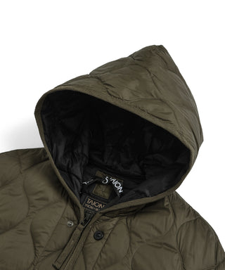 ミリタリー M65 Wジップ ダウンパーカー-ソフトシェル<TAION-WM65LSZBML-1PK>