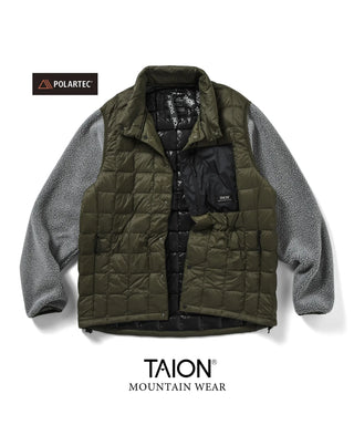 マウンテン クラシックハイネック ライトダウンジャケット<TAION-102BCMT-800SPX>