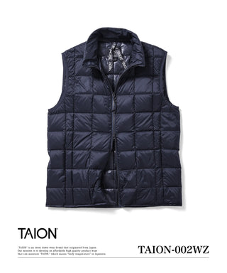 ベーシック ハイネックWジップ インナーダウンベスト<TAION-002WZ>