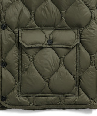 ミリタリー オーバーサイズクルーネック ダウンジャケット-ソフトシェル<TAION-104LSBPML-1>