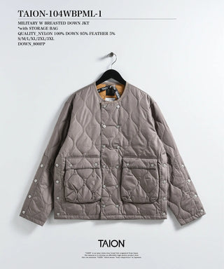 ミリタリー ダブル ダウンジャケット<TAION-104WBPML-1>