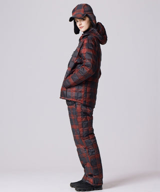 チェック(ブラック/レッド)/モデル身長 169cm/着用サイズ XS*パンツ別売り(TAION-131BXMT-800FP)