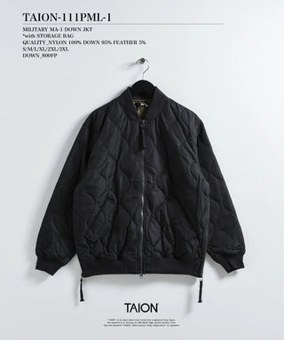 ミリタリー MA-1 ダウンジャケット<TAION-111M1ML-1>