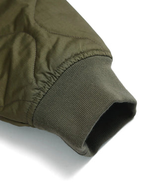 ミリタリー リブハイネックWジップ ダウンジャケット<TAION-112ZML-1>