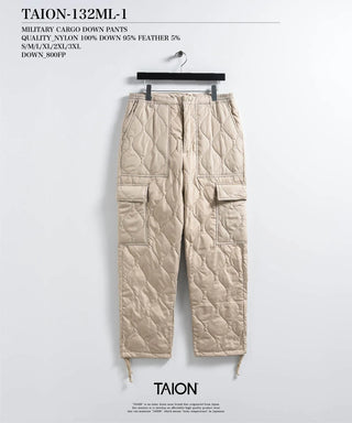ミリタリー カーゴ ダウンパンツ<TAION-132ML-1>