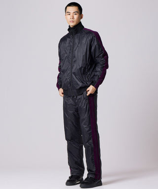 ブラック(ダークパープル)セットアップ/モデル身長 180cm/着用サイズ L*パンツ別売り(TAION-PT13JS)