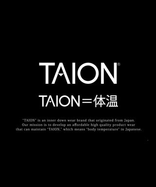 ベーシック クルーネック七分袖 ダウンジャケット<TAION-014>