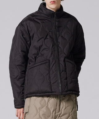 ミリタリー リバーシブル ハイネック ダウンジャケット<TAION-WR102BML-1>