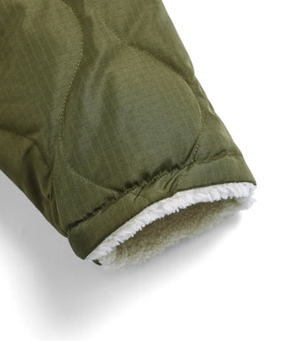 ミリタリー リバーシブル ハイネック ダウンジャケット<TAION-WR102BML-1>