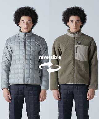 ライトグレー×ベージュ/モデル身長 180cm/着用サイズ L