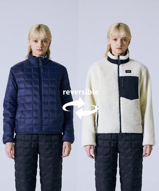 ネイビー×アイボリー/モデル身長 167cm/着用サイズ XS