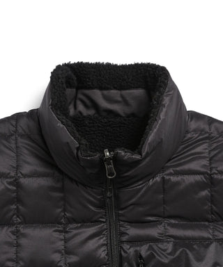 マウンテン リバーシブル ハイネック ライトダウン×ソフトボア ジャケット<TAION-R102ZLBMT>