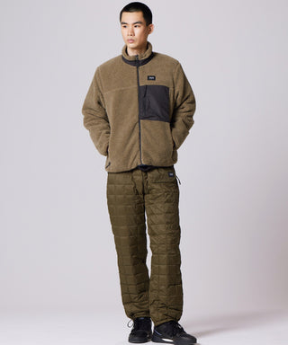 ダークネイビー×ダークベージュ(ボア面)/モデル身長 180cm/着用サイズ L