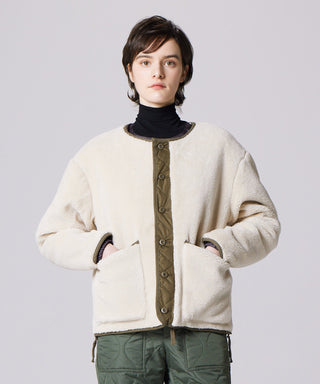 ダークオリーブ×クリーム(ダウン面)/モデル身長 169cm/着用サイズ M