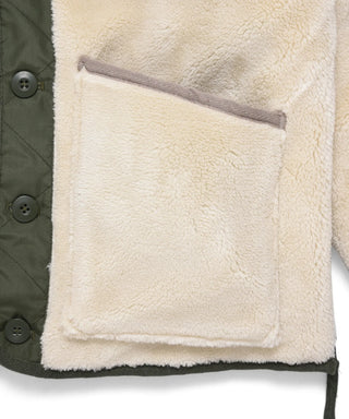 ミリタリー リバーシブル クルーネック ダウンジャケット<TAION-WR104BML-1>