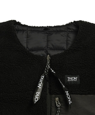 マウンテン リバーシブル クルーネック ダウン×ボア ジャケット<TAION-R104MB>