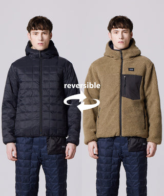 ブラック×ベージュ/モデル身長 178cm/着用サイズ L