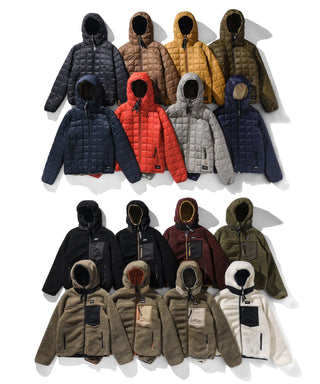 マウンテン リバーシブル ダウン×ボア フーディー<TAION-R106MB>