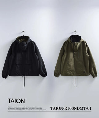 ノンダウン マウンテン リバーシブル フーディー<TAION-R106NDMT-01>