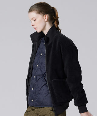 ブラック×ブラック(ボア面)/モデル身長 170cm/着用サイズ XS