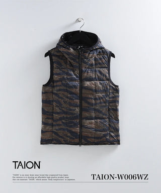ベーシック Wジップ ダウンフードベスト<TAION-W006WZ>