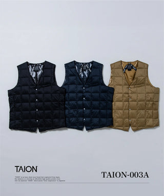 ベーシック Vネックボタン ダウンジレ<TAION-003A>
