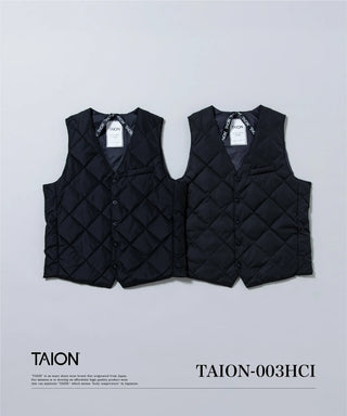 シティ Vネック ダウンジレ<TAION-003HCI>