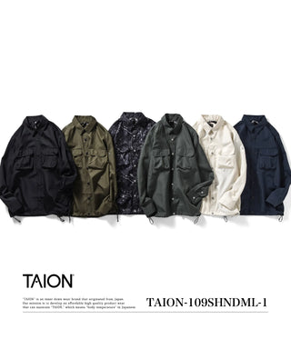 ノンダウン ミリタリー ロングスリーブシャツ<TAION-109SHNDML-1>