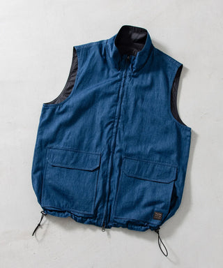 ノンダウン ミリタリー リバーシブル ハイネック ベスト<TAION-R002WZNDML-1>