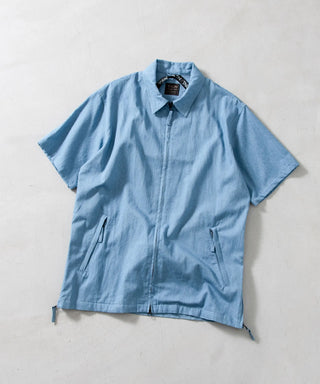 ノンダウン ミリタリー ファスナー ハーフスリーブ シャツ <TAION-019SHNDML-3>