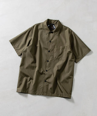 ノンダウン ミリタリー ボタンスリット ハーフスリーブ シャツ <TAION-019SHNDML-4>