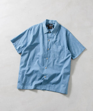 ノンダウン ミリタリー ボタンスリット ハーフスリーブ シャツ <TAION-019SHNDML-4>