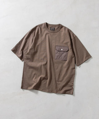 ノンダウン ミリタリー フラップポケット Tシャツ <TAION-TS01PKML-1>