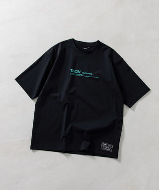 ファンクションT UV 接触冷感 抗菌 速乾 ストレッチ ロゴ Tシャツ-リラックスルーズ <TAION-TS01BS-OS-PR02>