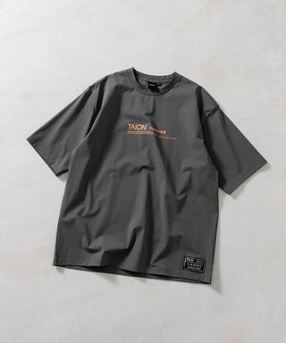 ファンクションT UV 接触冷感 抗菌 速乾 ストレッチ ロゴ Tシャツ-リラックスルーズ <TAION-TS01BS-OS-PR02>
