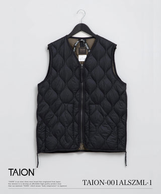 ミリタリー VネックWジップ ダウンベスト-ソフトシェル – TAION ミリタリー VネックWジップ ダウンベスト-ソフトシェル – TAION