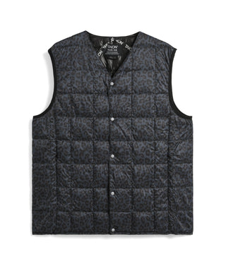 TAION V NECK BUTTON VEST グレー S/M 新品 ベーシック Vネックボタン インナーダウンベスト – TAION
