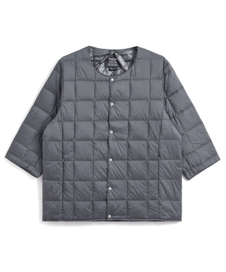 ベーシック クルーネック七分袖 ダウンジャケット<TAION-014>