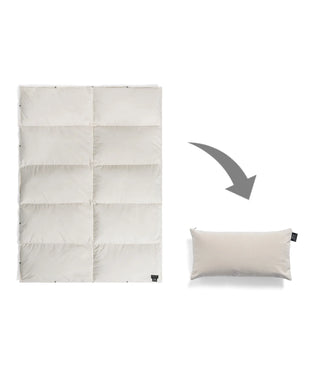 ルームダウン 超軽量 800FP 羽毛膝掛け クッションカバー付き